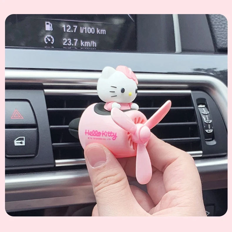 Sanrio Accesiories Hello Kitty Car Small Plane Fragrance Car Decoration Accessories Kawaii Outlet Air Freshener New Hot Sale