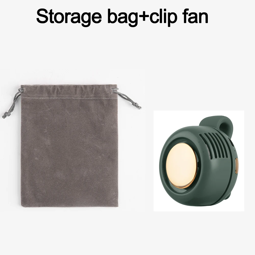 Mini Clip Fan Shirt Fan Rechargeable Battery Personal Body clothes Fan for outdoor full body cooling Waist fan With Storage Bag