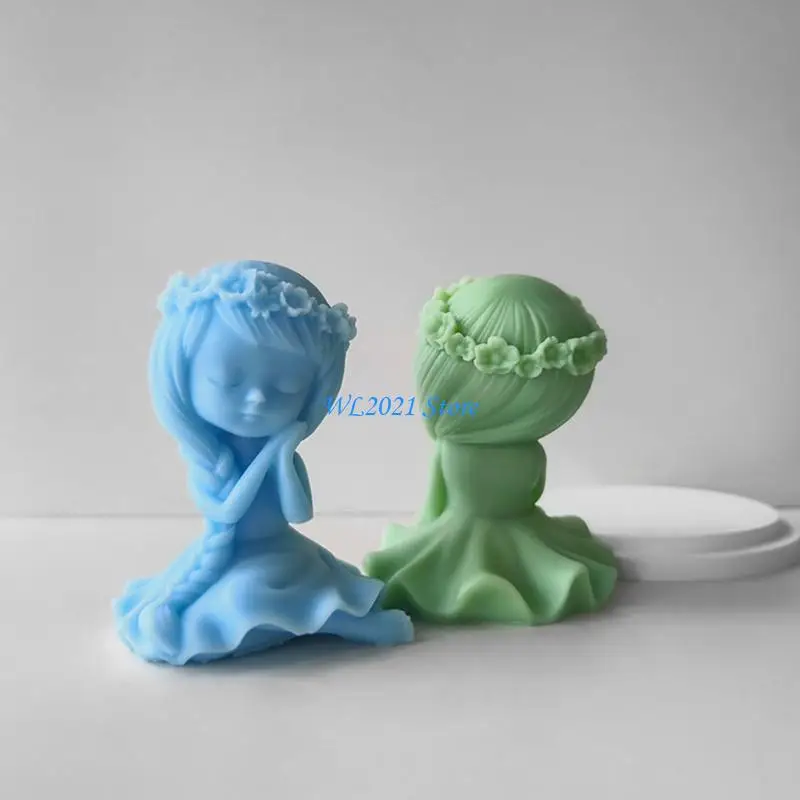 

G5GC Floral Dolls Silicone Mold Handmade DIY Soap Making Epoxy Resin Molds