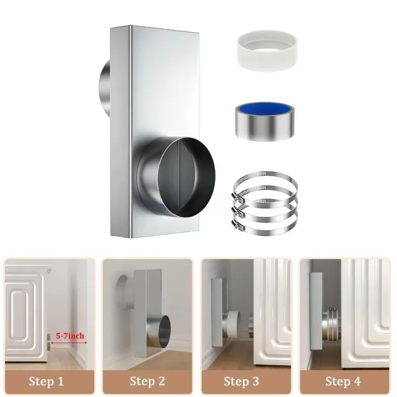 Telescoping Dryer Vent Connector, Dryer Kit for Laundry Rooms with Limited Installation Clearance