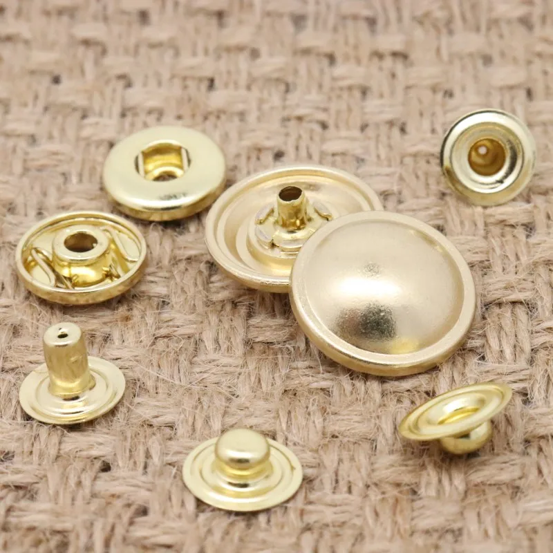 مجموعة أزرار إطباقية زنبركية مكونة من 12 قطعة 484 - مشابك ضغط معدنية للخياطة والجلود والسترات والحقائب والحرف اليدوية والمشروعات اليدوية