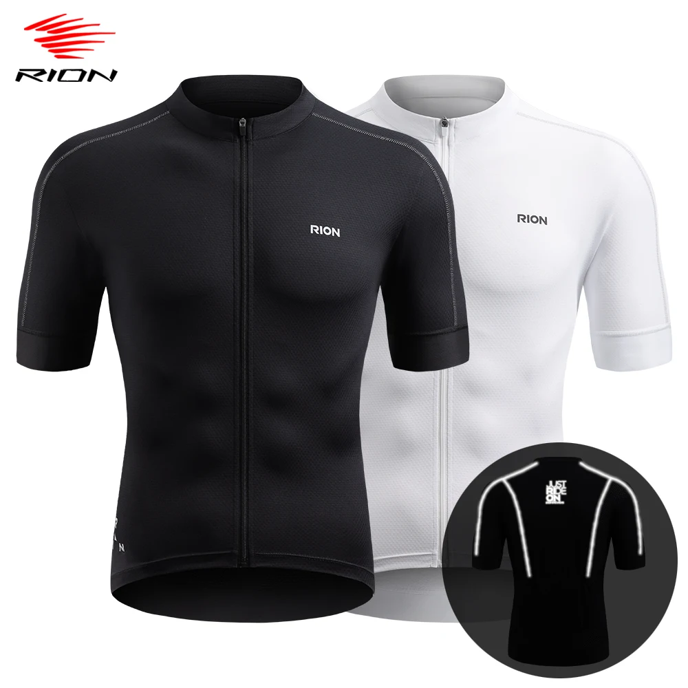 

RION Men's MTB Cycling Jersey Bicycle Clothing Road Bike Maillot Racing Clothes Breathable Summer UPF50+ 2026 Night Riding