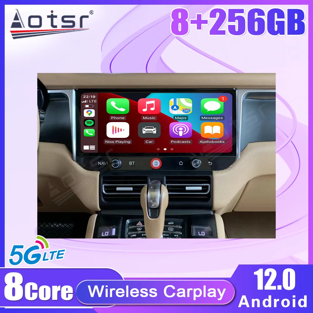 12.3 Inch Android13 Car Radio Stereo For Porsche macan 2018-2023 GPS Navigation stereo Carplay Auto Headunit Monitor New Upgrade