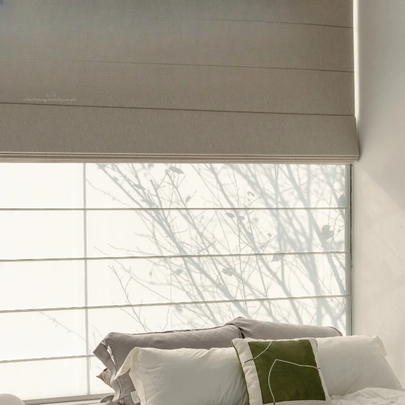 

Double Roman Blinds Bedroom Living Room Blackout Venetian Blinds Roller Blinds Soft Light Perspective Full Blackout Curtains