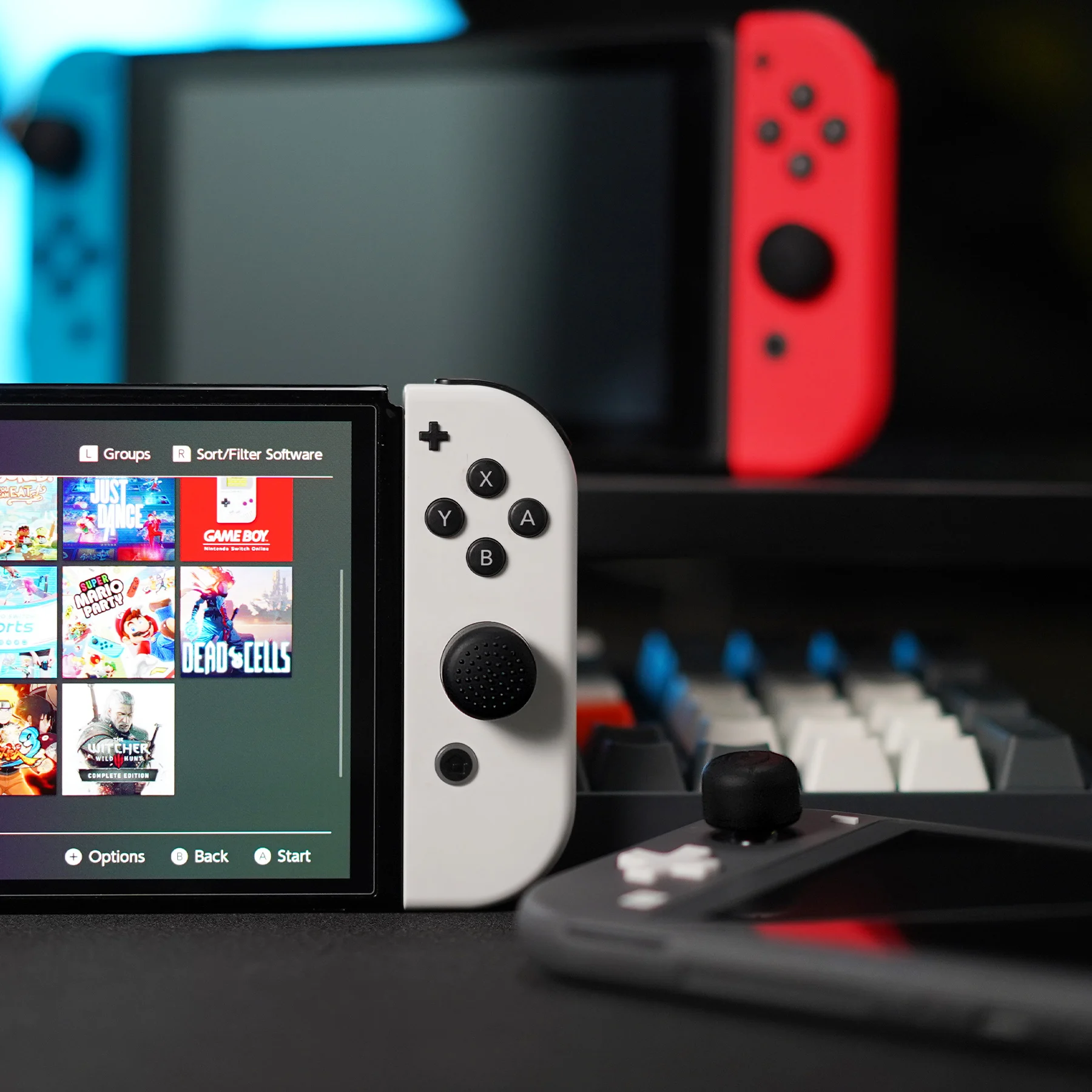 إكستريميريت 3 أزواج مكافحة زلة سيليكون الإبهام قبضة قبعات ل نينتندو سويتش JoyCon & OLED JoyCon ، ل نينتندو سويتش لايت