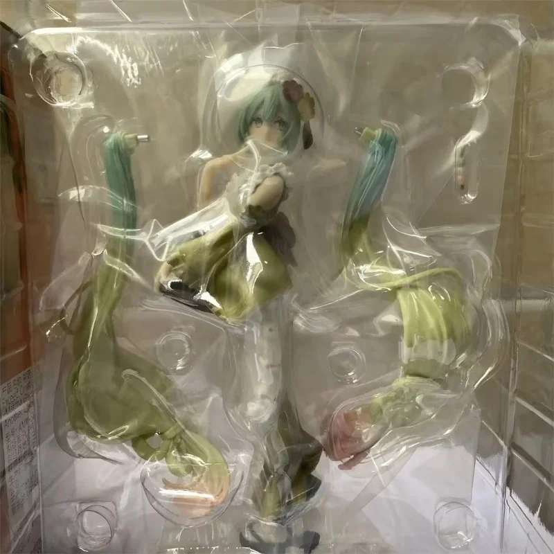 Hatsune Miku Buffy Matcha Color Dress Figure Creative Sweet Matcha Parfait Dress Collection Pvc Model Toy Unlimit Charm Gift