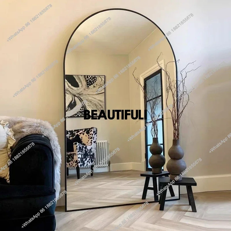 

Simple arched floor-to-ceiling full-length mirror clothing store fitting mirror home bedroom full-length mirror