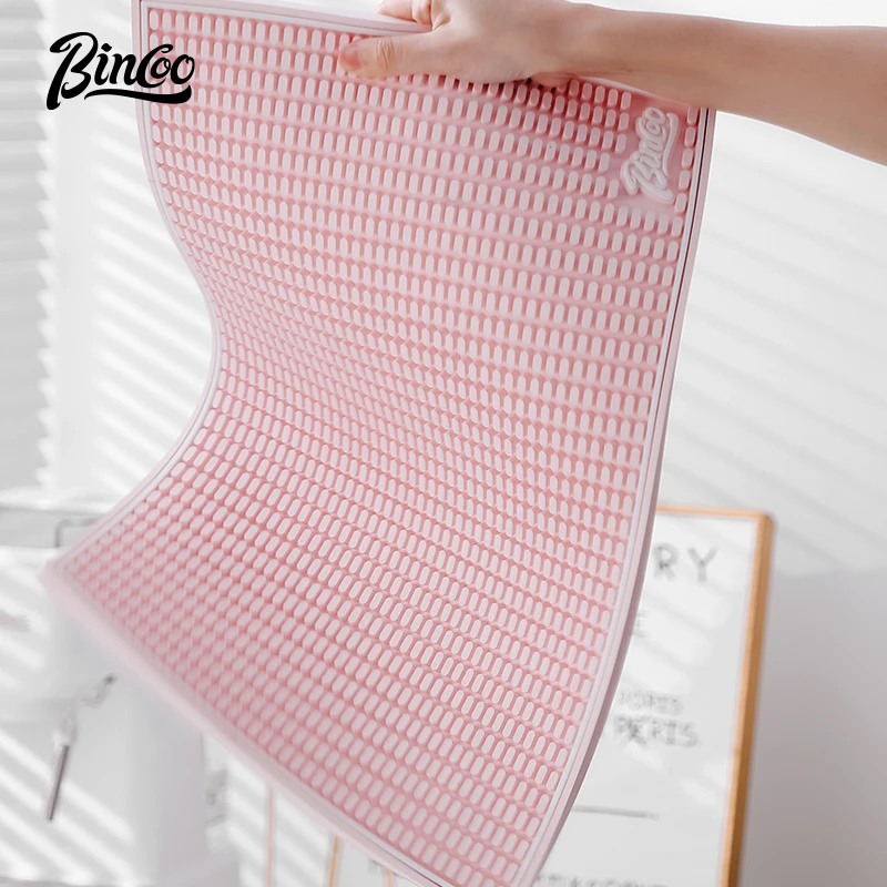 

Bincoo Coffee Bar Mat Storage Device Water Filter Mat Pink Pressed Powder Mat