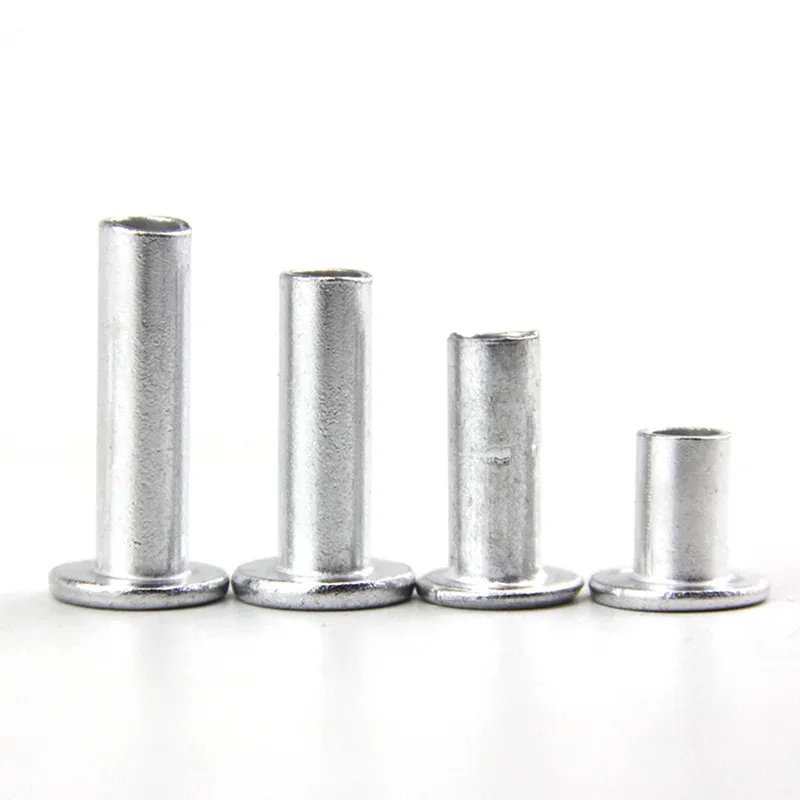 Aluminum Flat Head Semi Hollow Rolled Edge Rivet For Metal And Plastic Assembly M2 M2.5 M3 M4 M5 M6