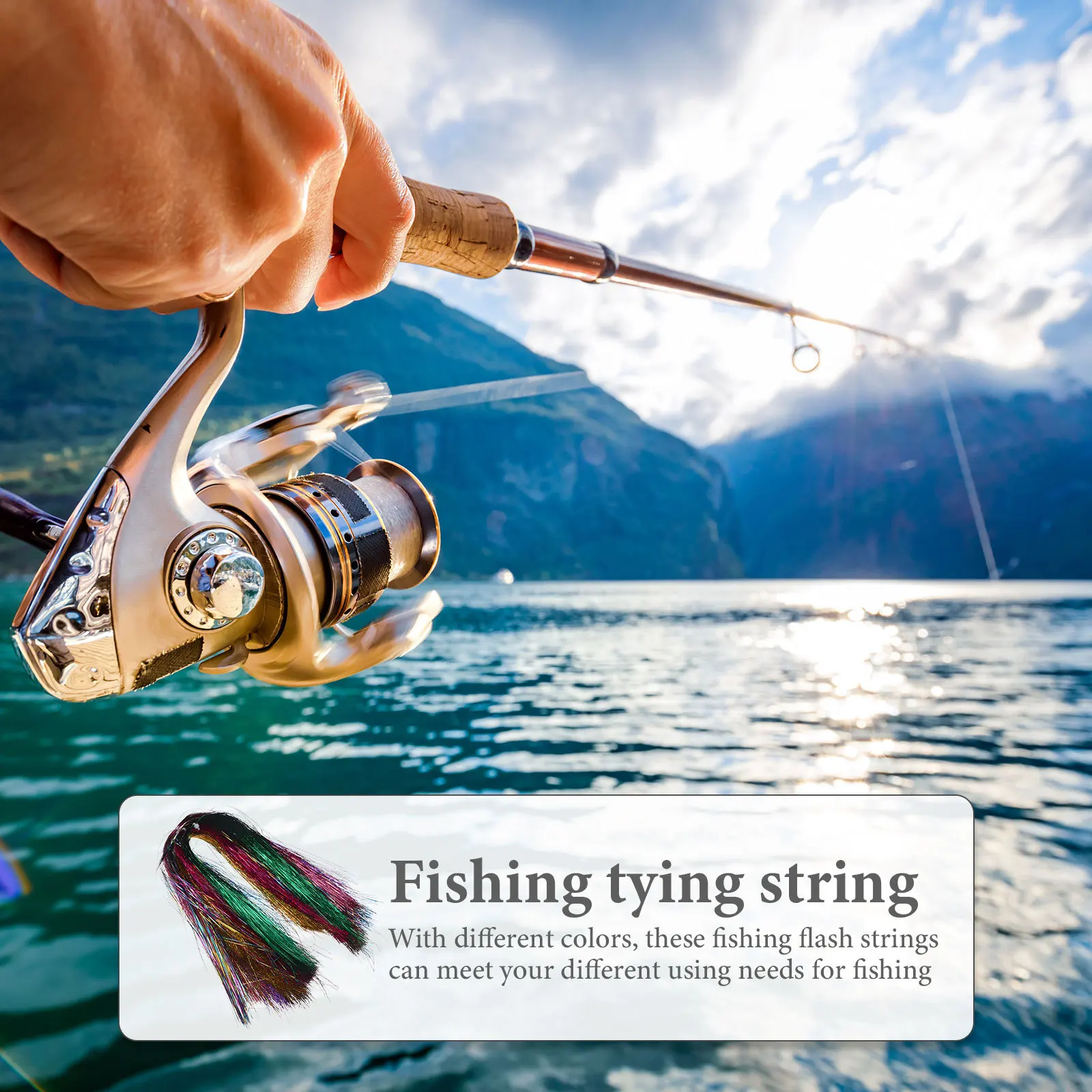 

10Pcs Flash Flies String Fly Tying Materials Fishing Lure Supplies Resistant Long-Lasting Outdoor Fishing Accessories