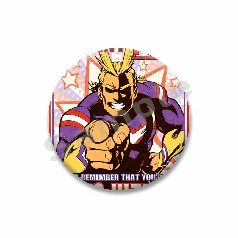 بطلي الأكاديمية Izuku Midoriya Todoroki شوتو صفيح شارة مستديرة أنيمي الشكل زر دبوس لطيف الكرتون بروش لحقيبة الملابس