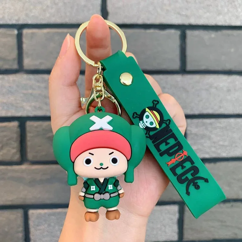 ワンピースゾロルフィキーホルダー Q 版男性と女性のカップルスクールバッグ漫画アニメかわいいペンダント車のキーホルダーチャームギフト