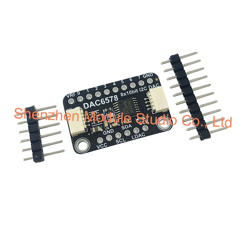 1PCS DAC6578 Breakout Board - 8-Channel 10 Bit I2C Digital-to-Analog Converter Module Compatible with STEMMA QT/Qwiic