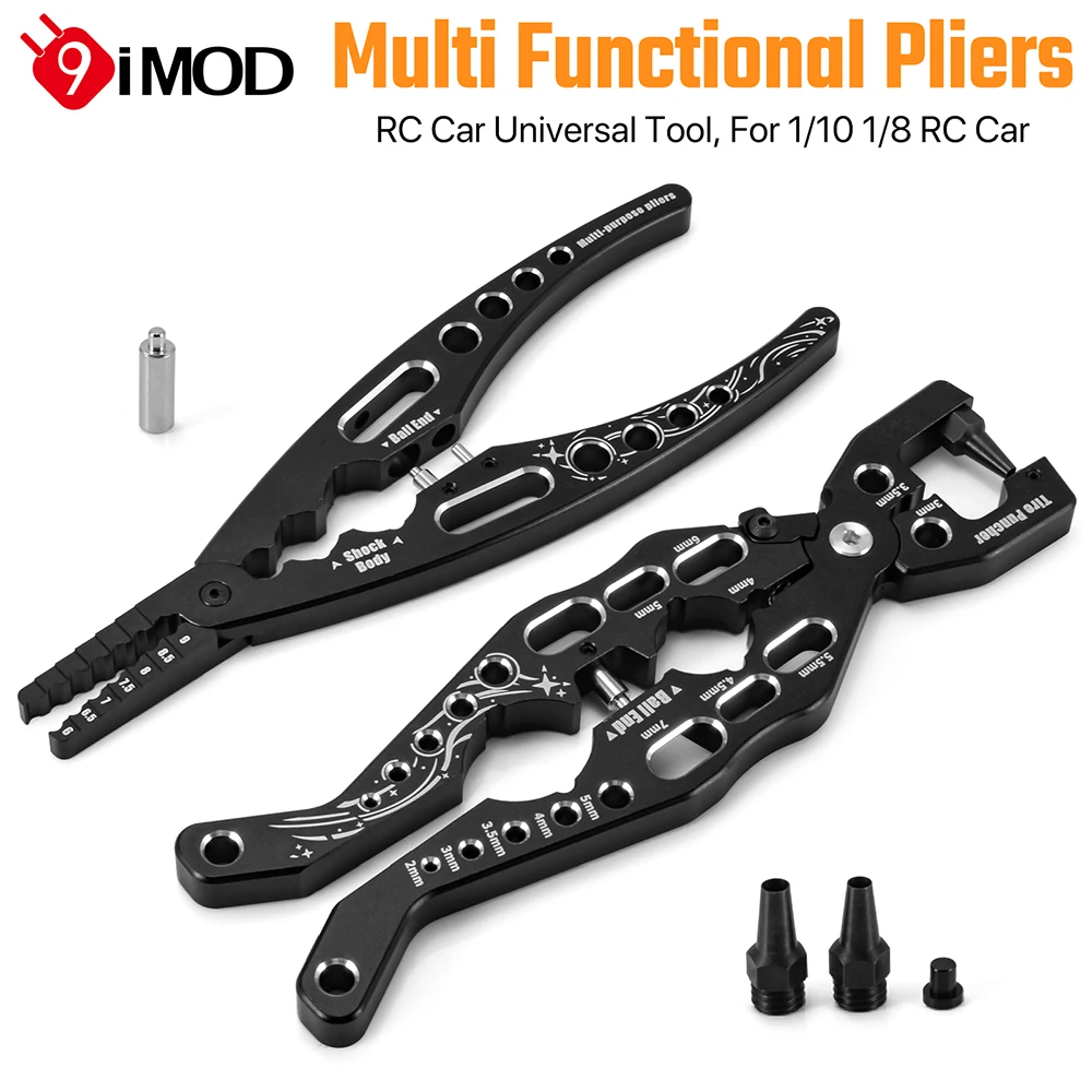 9IMOD RC Auto Universal Stoßdämpferzange Kugelkopfzange Reifenlochöffner für 1/10 1/8 RC Auto