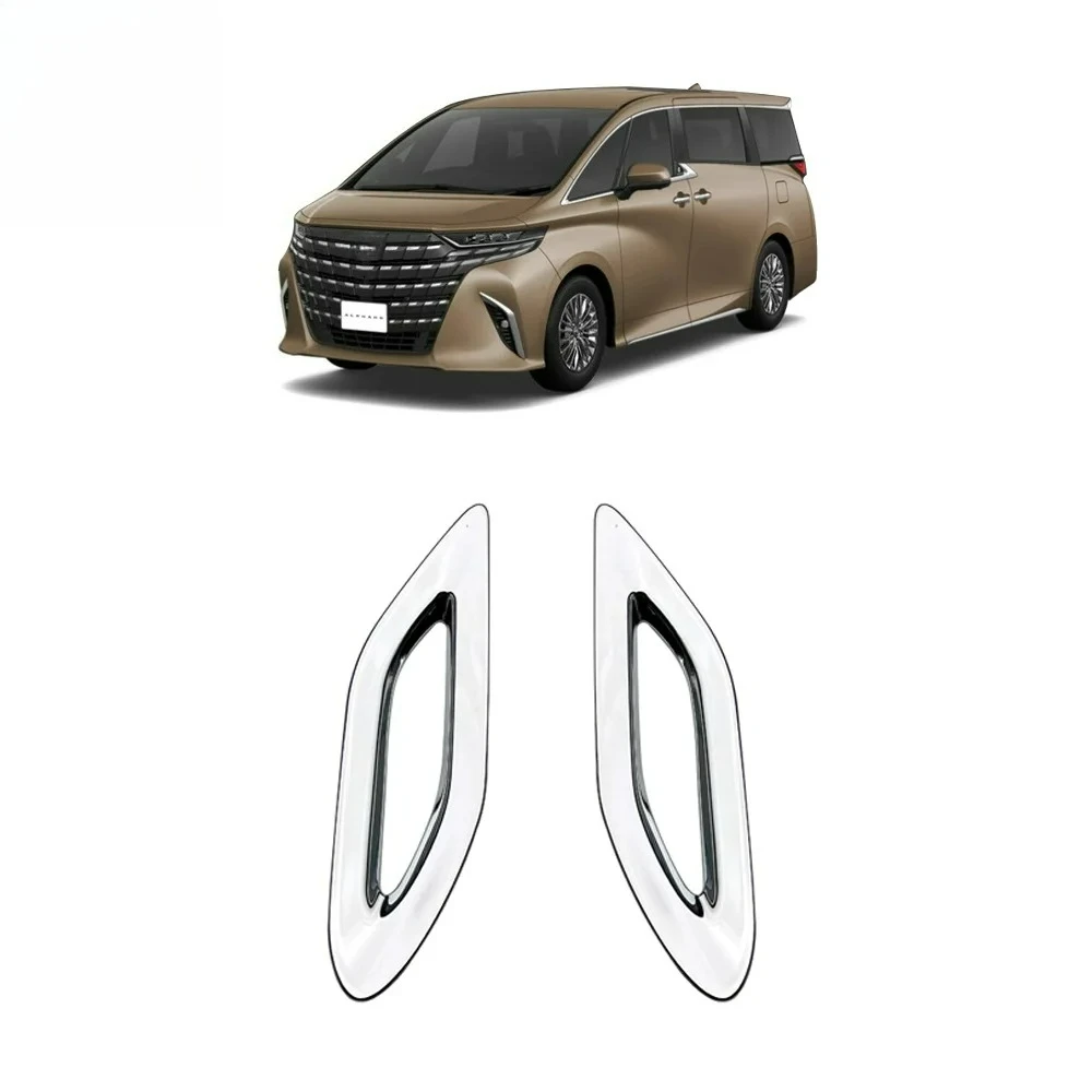 

For Toyota Alphard Vellfire 40 Series 2023 2024 Chrome Front Fog Light Lamp Rear Foglight Trim Cover Frame Exterior Decoration