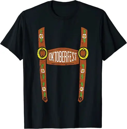 NEW LIMITED Oktoberfest Lederhosen Halloween Costume German Men T-Shirt