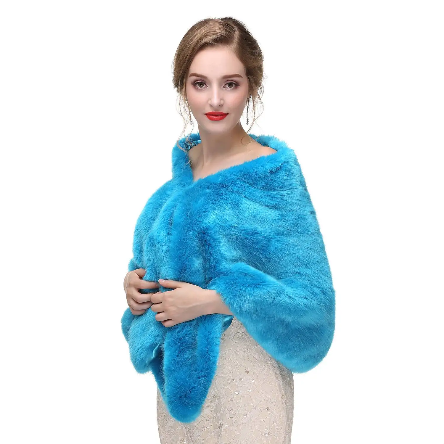 

Meibri2020 New Style Women's Warm Fur Shoulder Wrap Scarf Cotton Blend Material with Hat Mid-Length Other Style