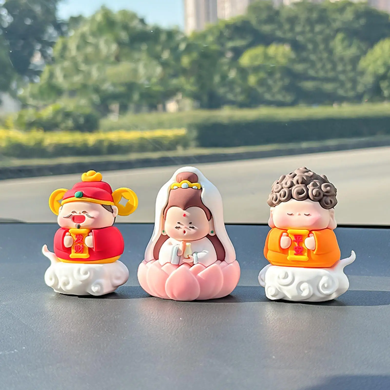

3x Figurines Statue Decoration Centerpiece Portable Miniature Mini Sculptures Prop for Festival Housewarming Bookshelf Car Hotel