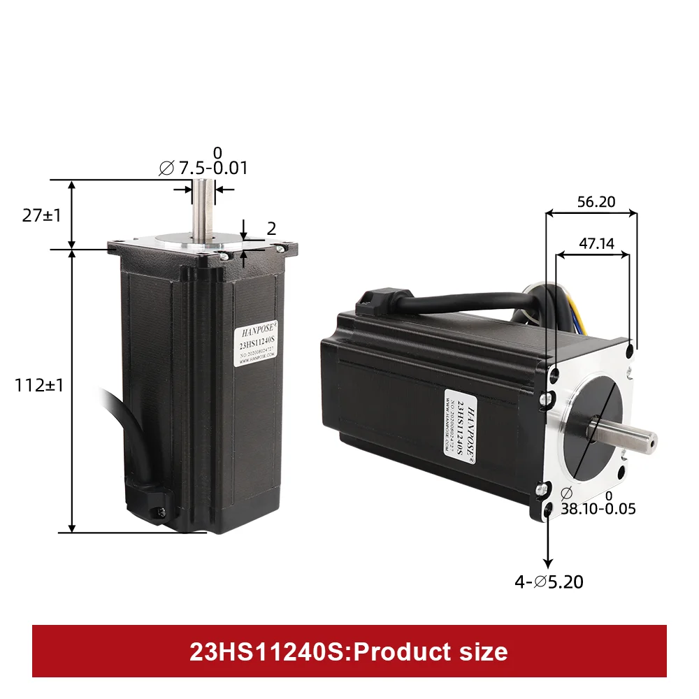 300N.CM stepper motor 23HS11240 body length 112mm + USB power controller + 3 PCS driver TB6600 3D printing 4.0A