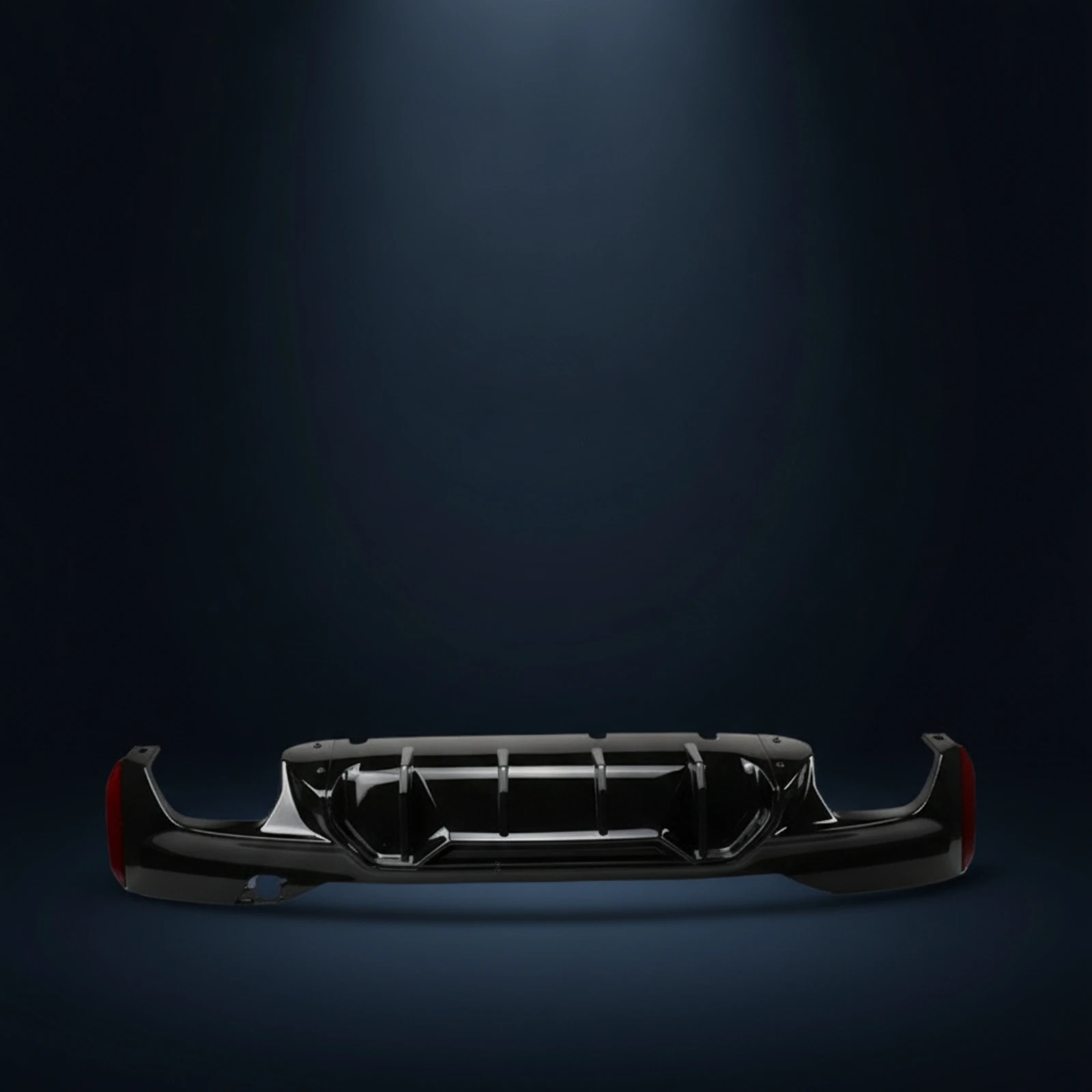 Rear Bumper Lip Air Deflector Glossy Black Rear Lower Trim Piece Spoiler Sporty Car Part Replacement-Style for Drivers