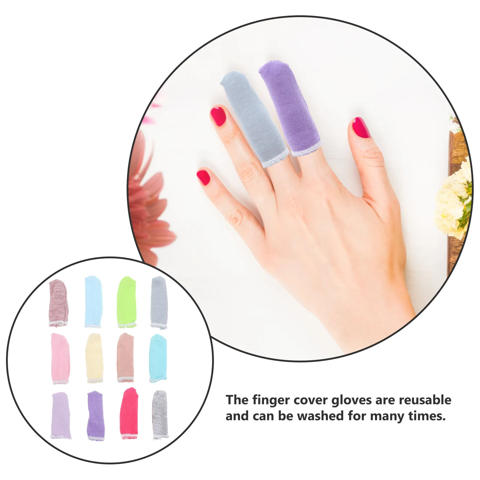 

100Pcs Cotton Finger Covers Reusable Washable Breathable Protective Finger Protectors for Kitchen Gardening Crafting Sculpture