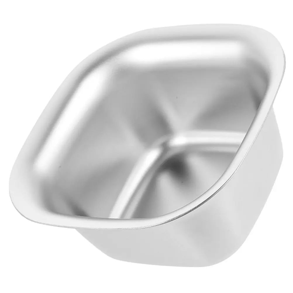 

Portable Snack Bowl Stainless Steel Square Sauce Holder For Kitchen Condiment Vinegar Dipping Appetizer Dish Serving Gadget