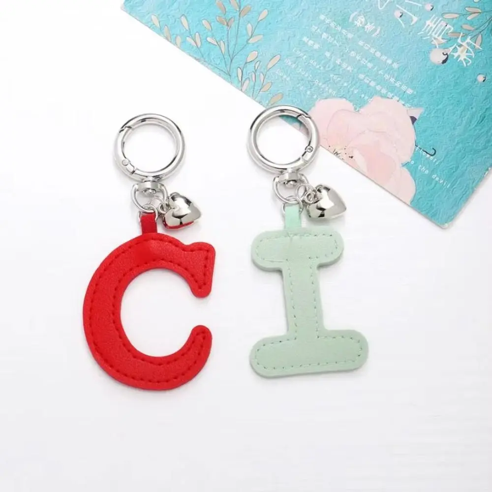 Keys Organizer PU 26 Letter Key Chain Key Ring Love Pendant Alphabet Car Key Buckle Business Waist Buckle Business Key Holder