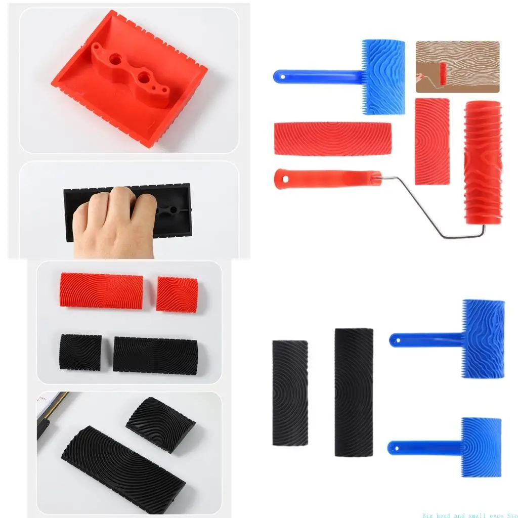 

581C Реалистичная текстура искусственного дерева, малярный валик, инструмент для настенной мебели и украшения своими руками с