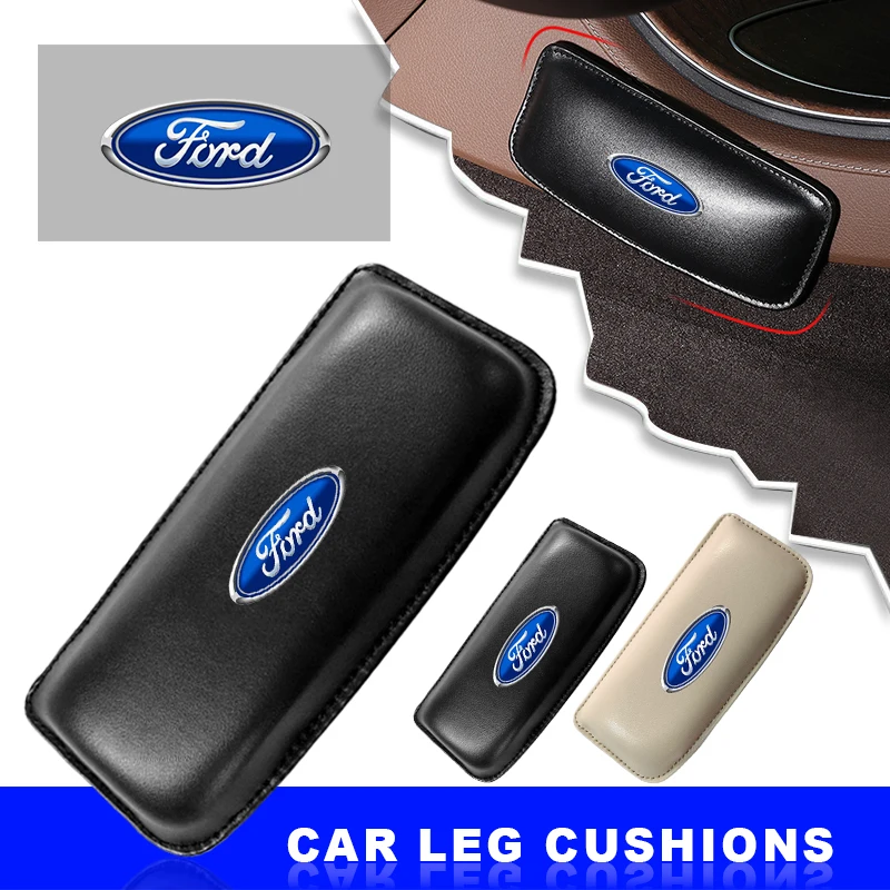 Car Styling Auto Interior Pillow Comfortable Elastic Leather Knee Pad For Ford Focus mk2 mk3 Fiesta mk7 Ranger Mondeo mk4 S-MAX