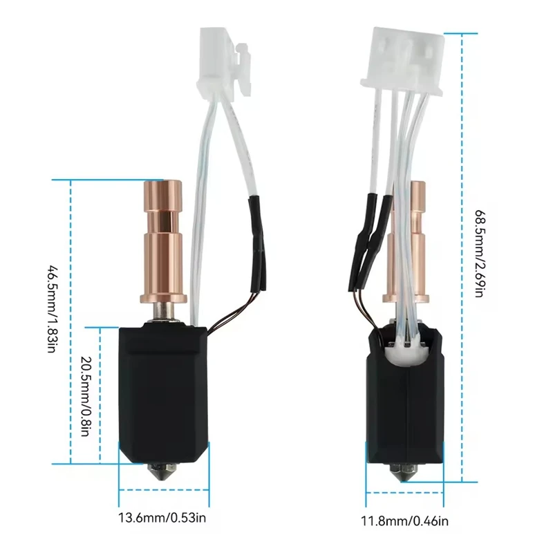 Hotend mejorado para Anycubic Kobra S1 S1 Combo 24V 48W calefacción cerámica 0,4mm impresión extremo caliente para Anycubic S1 S1C todo metal Hotend