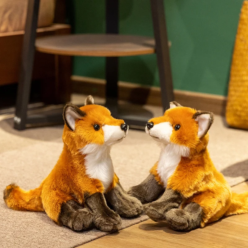 Reallife Fox Plushie Gefüllte Wildtiere Lebensechte Puppe Home Decor Spielzeug Simulierte Fuchs Puppe Kinder Geburtstag Weihnachten Geschenke