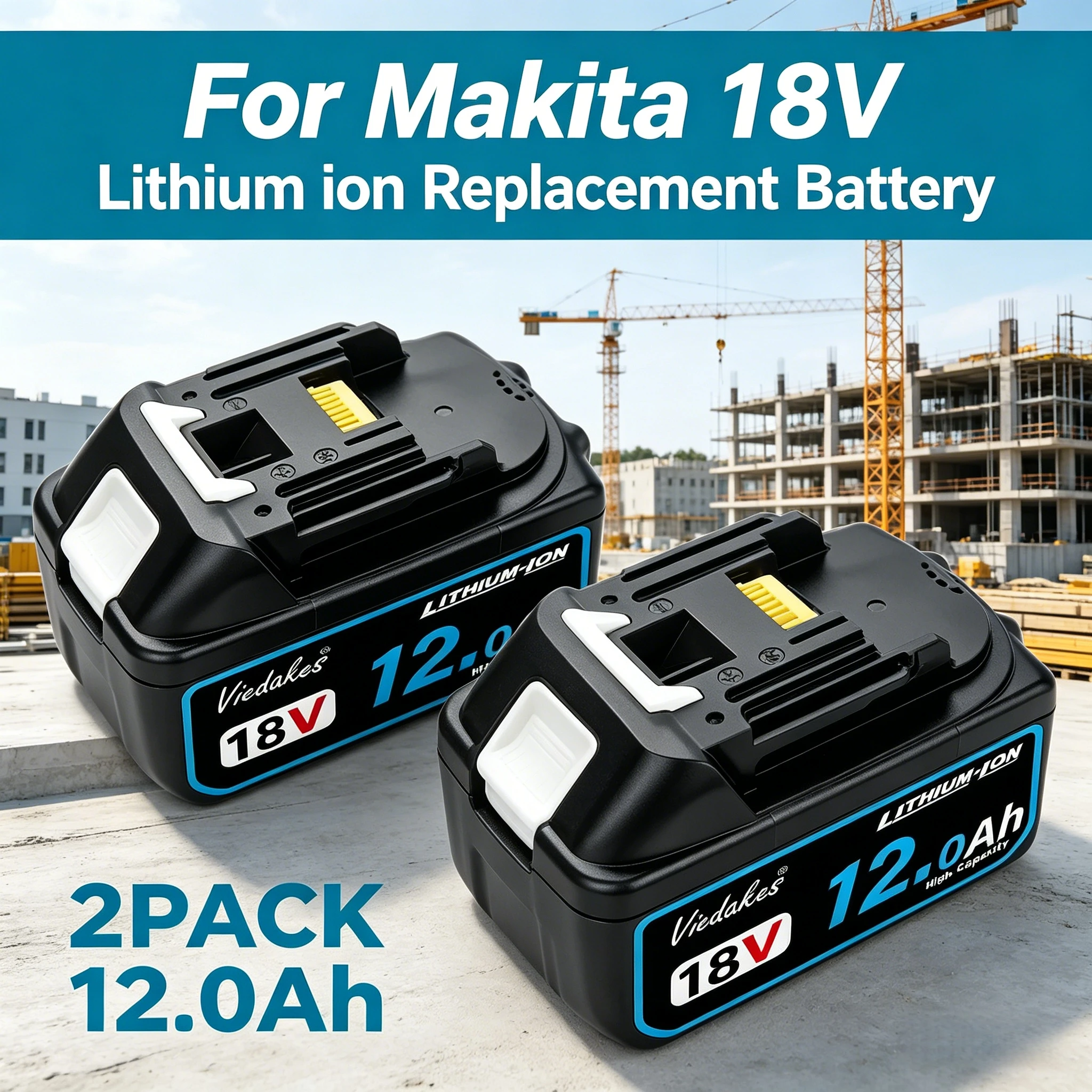 

Original 18v 12Ah replacement battery, for Makita 18v battery BL1860B BL1850B Tools batteria for makita 18v
