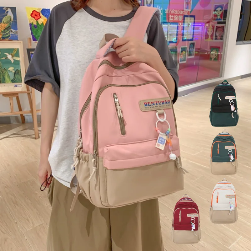 

Large Capacity Casual Middle High Schoolbag College Students Backpack School Bags For Teenage Girls