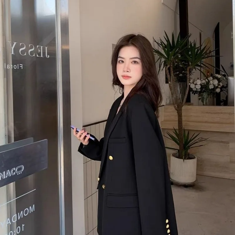 Black Blazer Women's New High-end Light and Familiar Imperial Sister Korean Version of Casual Commuting Versatile Fashion Suit