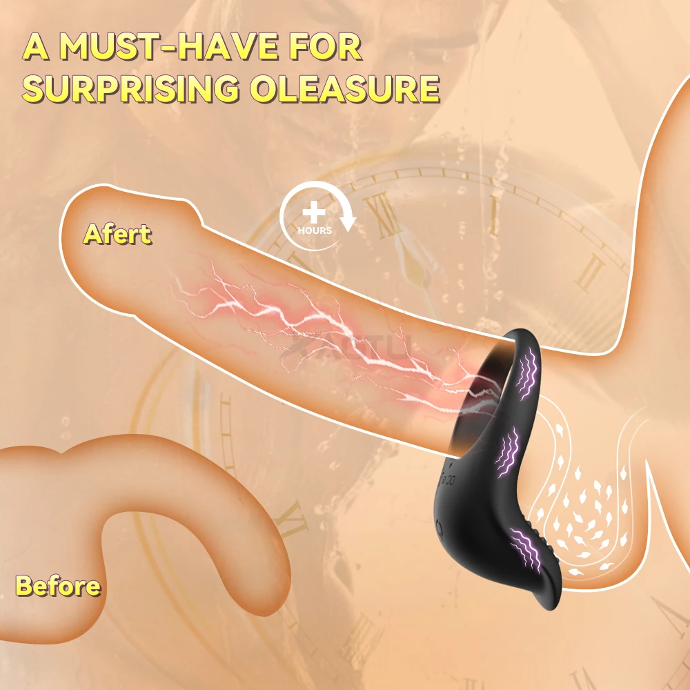 لوازم الكبار تهتز خاتم الديك للرجال APP التحكم Penisring هزاز القذف تأخير الذكور القضيب الدائري لعبة الجنس للأزواج