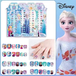 Disney Frozen Handmade Wearing Nails Set Cartoon Cute Kids Press on Nails Removable Handmade Wear Nail Art Nail Gifts for Girls