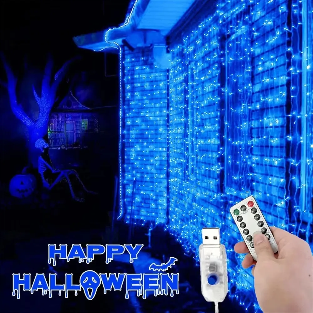 

3M 6M Birthday Decoration Garland Christmas Fairy Light Party 8 Mode LED Holiday USB Curtain String Lights Wedding Home Decor
