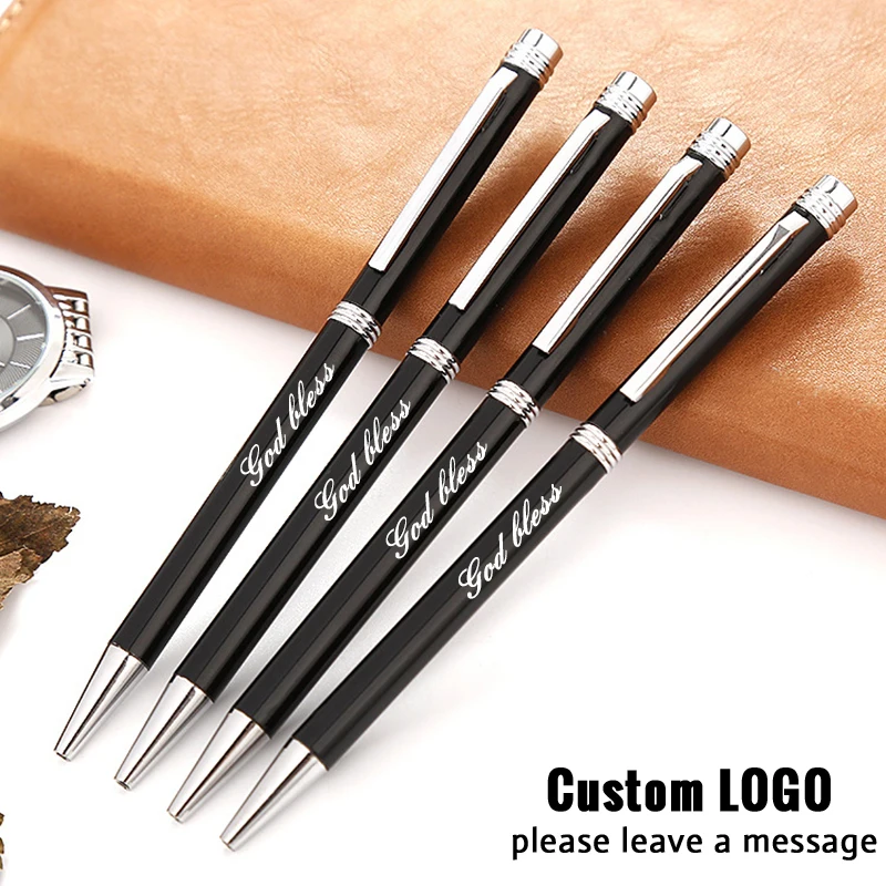 

10pcsPersonalized LOGO Metal Luxury Ball Point Pens Customized Engraved Laser Name Gifts School Stationery Office Accessories