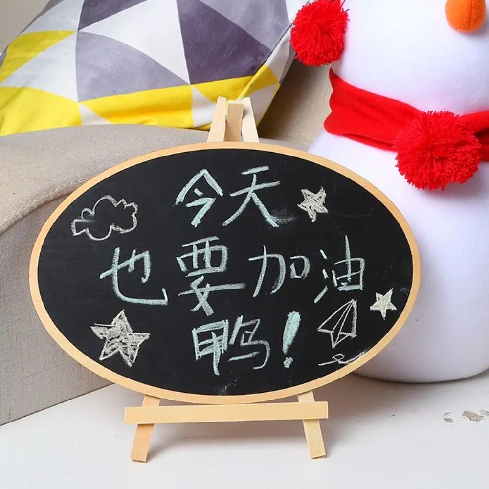 Wipeable Painting Writting To do List Guide Board Mini Blackboard Wooden Easel Reminder Board Chalkboard With Stand