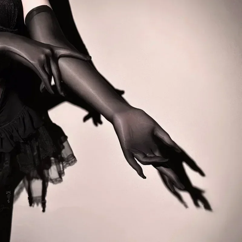 جديد اللون شبكة صيد السمك أصابع طويلة القوطية قفازات الساق سوار للذراع ملابس الحفلات يتوهم قفازات نسائية تأثيري الظلام النينجا القفاز