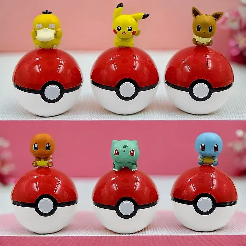 Authentic Pokemon Poké Ball Fans Your Handmade Pikachu BULBASAUR CHARMANDER Cartoon Doll Figurine Children's Toy Christmas Gift