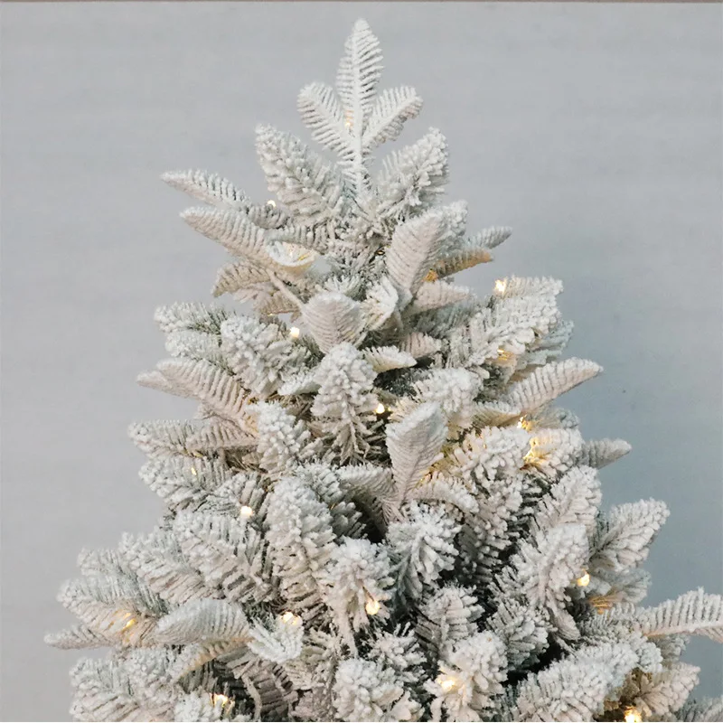 Large Christmas Snow Ice Sculpture, Hall Deco, Artificial Flocking Pine Needle Tree, New Year,  Hotel Party, Home Decoration