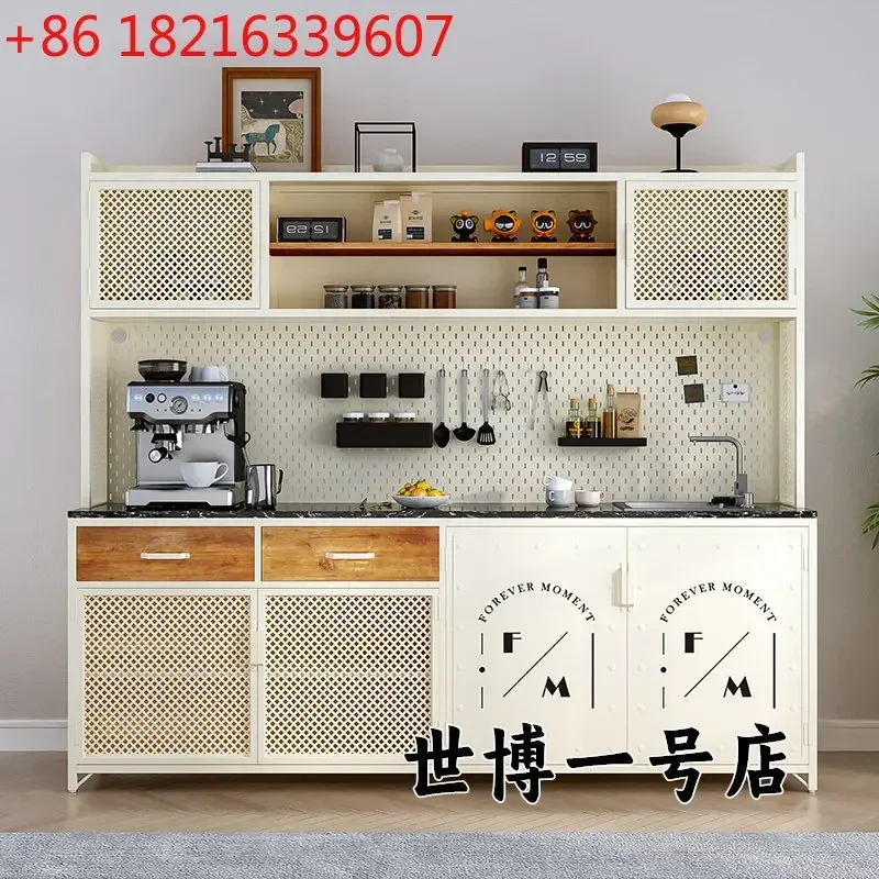TAO  With sink coffee industrial wind console custom wash basin water bar integrated cabinet