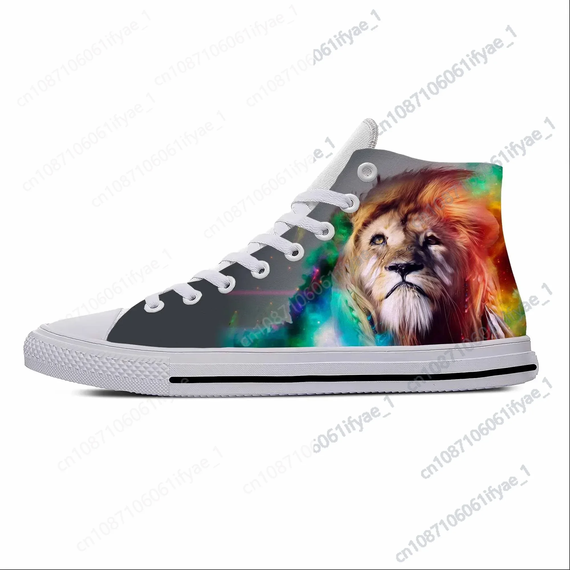 

Hot Cool Anime Cartoon Manga Rock Galaxy Lion Animal Latest Shoes High Top Lightweight Men Women Sneakers Summer Board Shoes