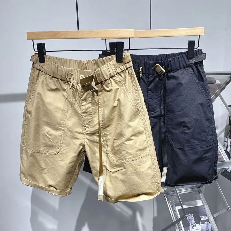

Новые мужские повседневные рабочие шорты 2025 года в американском ретро-стиле, свободные, прямого кроя, длиной до колена, летние, модные, спортивные, верхняя одежда
