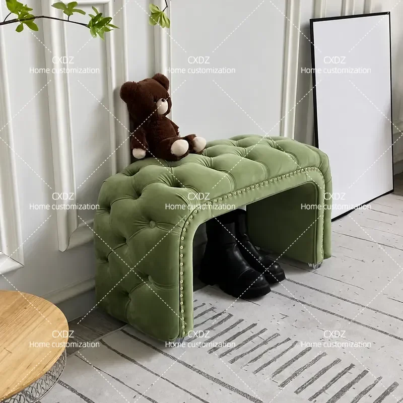 30cm Wide Home Shoe Change Stool Cloakroom Sofa Bench Fashion Footstool Simple Modern Dressing Stool Complete