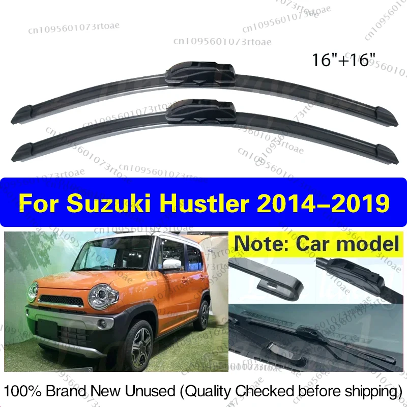 

For Suzuki Hustler MR31S MR41S 2014 2015 2016 2017 2018 2019 Auto Front Wiper Blades Rubber Windscreen Brushes Car Accessories