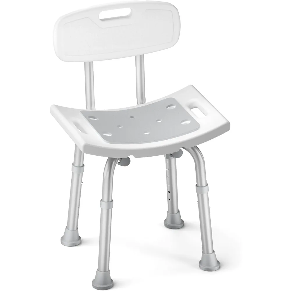 

Душевое кресло для внутреннего душа со спинкой, сборкой без инструментов, сиденье для душа с регулируемой высотой, подушкой из ЭВА и нескользящими ножками, s