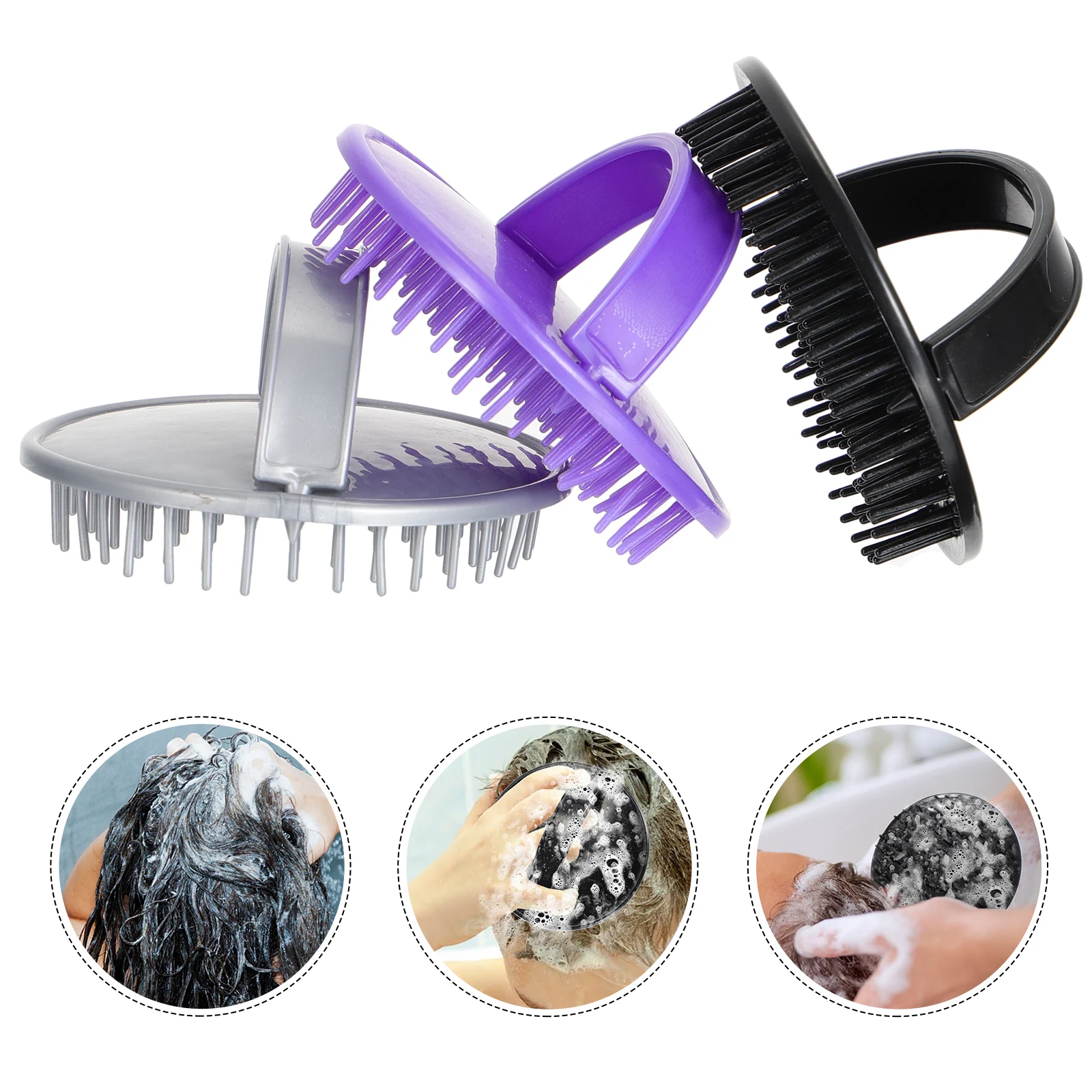 

6 Pcs Massage Tools Shampoo Brush Cradle Cap Comb Scalp Massager for Hair Shampooing Buildup Father