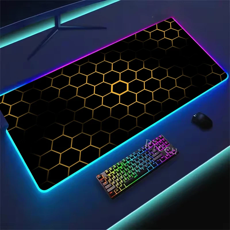 Gaming Peripheral Set: LED RGB Backlit Mechanical mouse pad Japanese Anime-Style Laptop HD Printed Anime Mouse Pad
